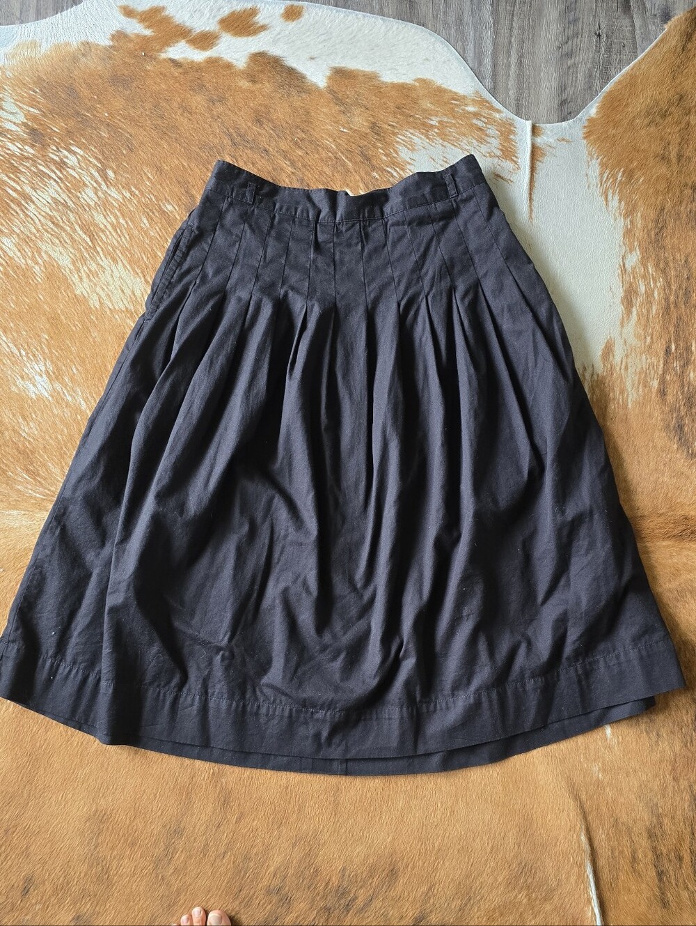 Free Assembly Pleated Pintuck Cotton Skirt